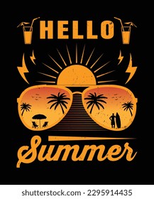 funny Retro Vintage summer t-shirt design, for summer lover