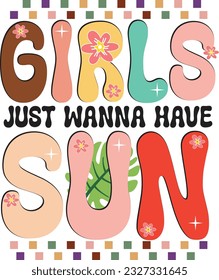 Funny Retro Wavy Bold Styled Colorful Typographic Design Combination on White Square Background. Summer Camping Sublimation Quote, Saying, Slogan, Thought For Adventure Lover's Outdoor Fashion.