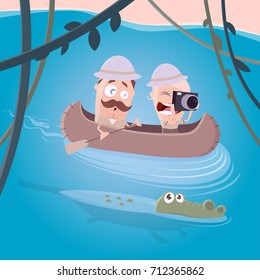 funny river safari clipart