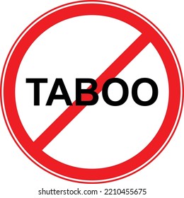 Funny road sign. No taboo. Vector illustration. Prohibition traffic sign