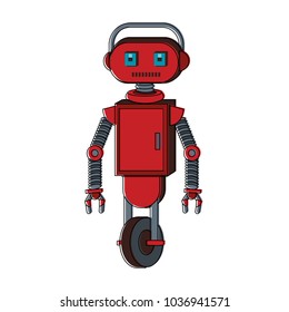 Funny robot cartoon