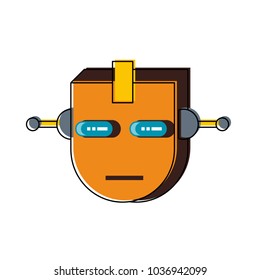 Funny robot cartoon