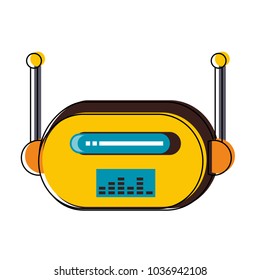 Funny robot cartoon
