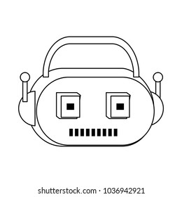 Funny robot cartoon