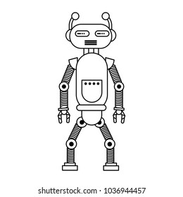 Funny robot cartoon