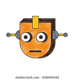 Funny robot cartoon