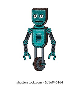 Funny robot cartoon