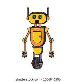 Funny robot cartoon