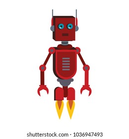 Funny robot cartoon