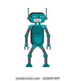 Funny robot cartoon
