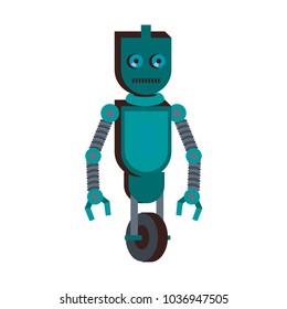Funny robot cartoon