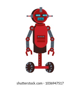 Funny robot cartoon