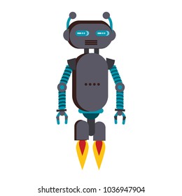 Funny robot cartoon