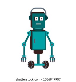 Funny robot cartoon