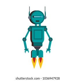 Funny robot cartoon