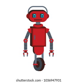 Funny robot cartoon