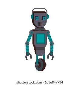 Funny robot cartoon