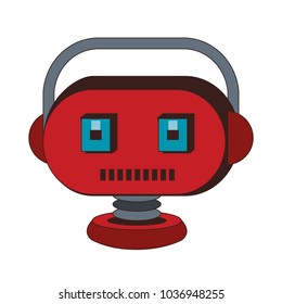 Funny robot cartoon