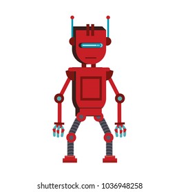 Funny robot cartoon