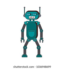 Funny robot cartoon