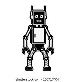 Funny robot cartoon