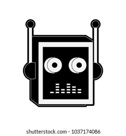 Funny robot cartoon