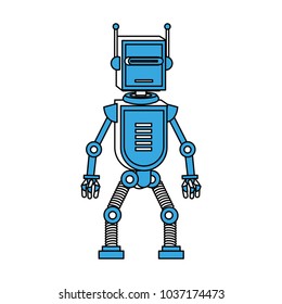 Funny robot cartoon