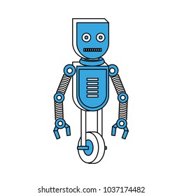 Funny robot cartoon