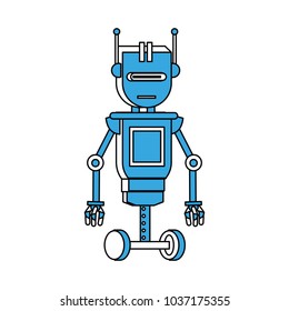 Funny robot cartoon