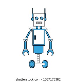 Funny robot cartoon