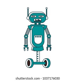 Funny robot cartoon
