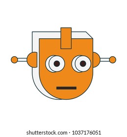 Funny robot cartoon