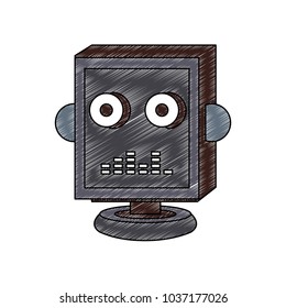 Funny robot cartoon
