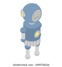 Funny robot icon. Isometric of funny robot vector icon for web design isolated on white background