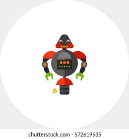 Funny Robot on Rolling Ball Icon