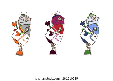 funny robot for your design 