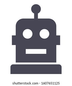 Funny robotic head icon robot symbol vector illustration