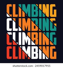 Funny Rock Climbing Climber Retro Vintage T-shirt Design