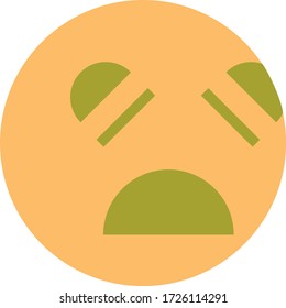 Funny Round Simple Vector Emoticons or Emojis With Emotions 