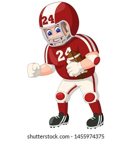 Funny Rugby Player Cartoon For Your Design