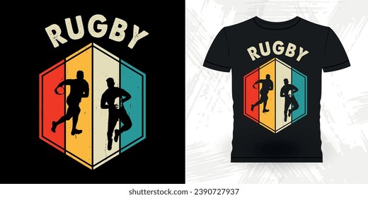 Funny Rugby Player Coach Vintage Rugby Player T-shirt Design