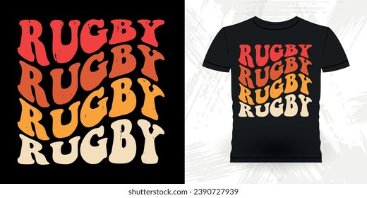 Funny Rugby Player Coach Vintage Rugby Player T-shirt Design