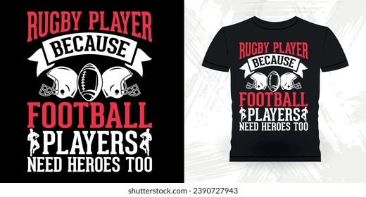 Funny Rugby Player Coach Vintage Rugby Player T-shirt Design