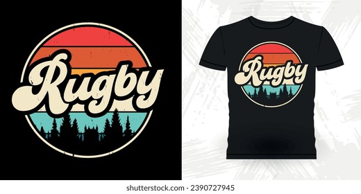 Funny Rugby Player Coach Vintage Rugby Player T-shirt Design