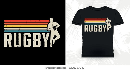 Funny Rugby Player Coach Vintage Rugby Player T-shirt Design