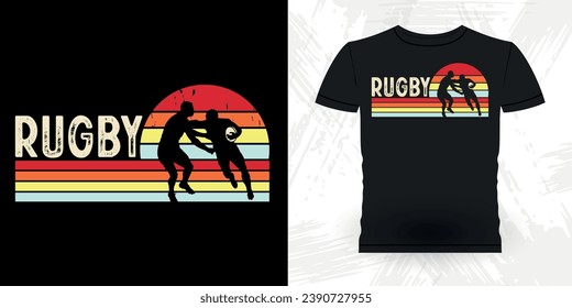 Funny Rugby Player Coach Vintage Rugby Player T-shirt Design