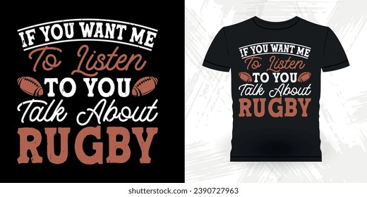 Funny Rugby Player Coach Vintage Rugby Player T-shirt Design