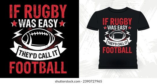 Funny Rugby Player Coach Vintage Rugby Player T-shirt Design