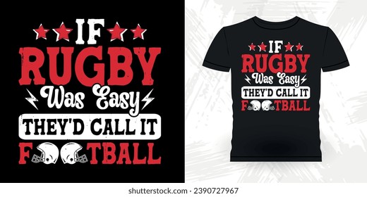 Funny Rugby Player Coach Vintage Rugby Player T-shirt Design