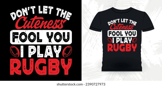 Funny Rugby Player Coach Vintage Rugby Player T-shirt Design